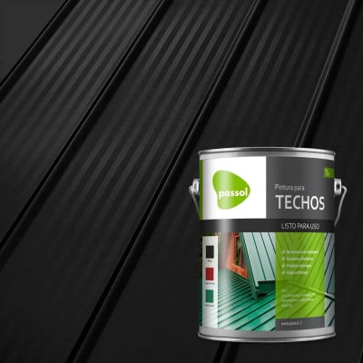 PINTURA PARA TECHOS NEGRO PASSOL