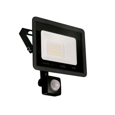REFLECTOR LED C/SENSOR LUZ FRIA NEGRO VKB
