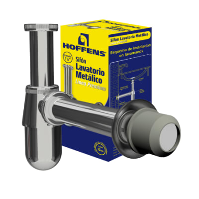 SIFÓN LAVATORIO METALICO HOFFENS