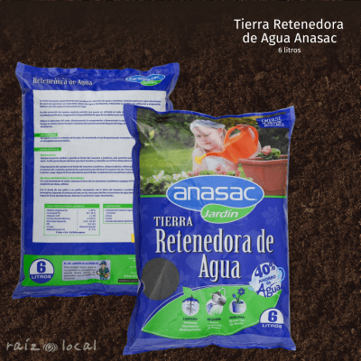 Tierra Retenedora de Agua Anasac 6L - Riego Eficiente