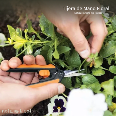 Tijera de Mano Floral Softouch Micro-Tip Fiskars – Cortes Finos y Precisión