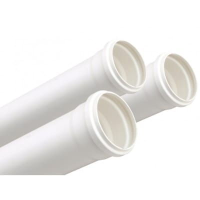 TUBO SANITARIO BLANCO C/GOMA 6MT1