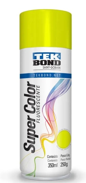 PINTURA SPRAY FLOURESCENTE. 350ML/250GR TEKBOND 0