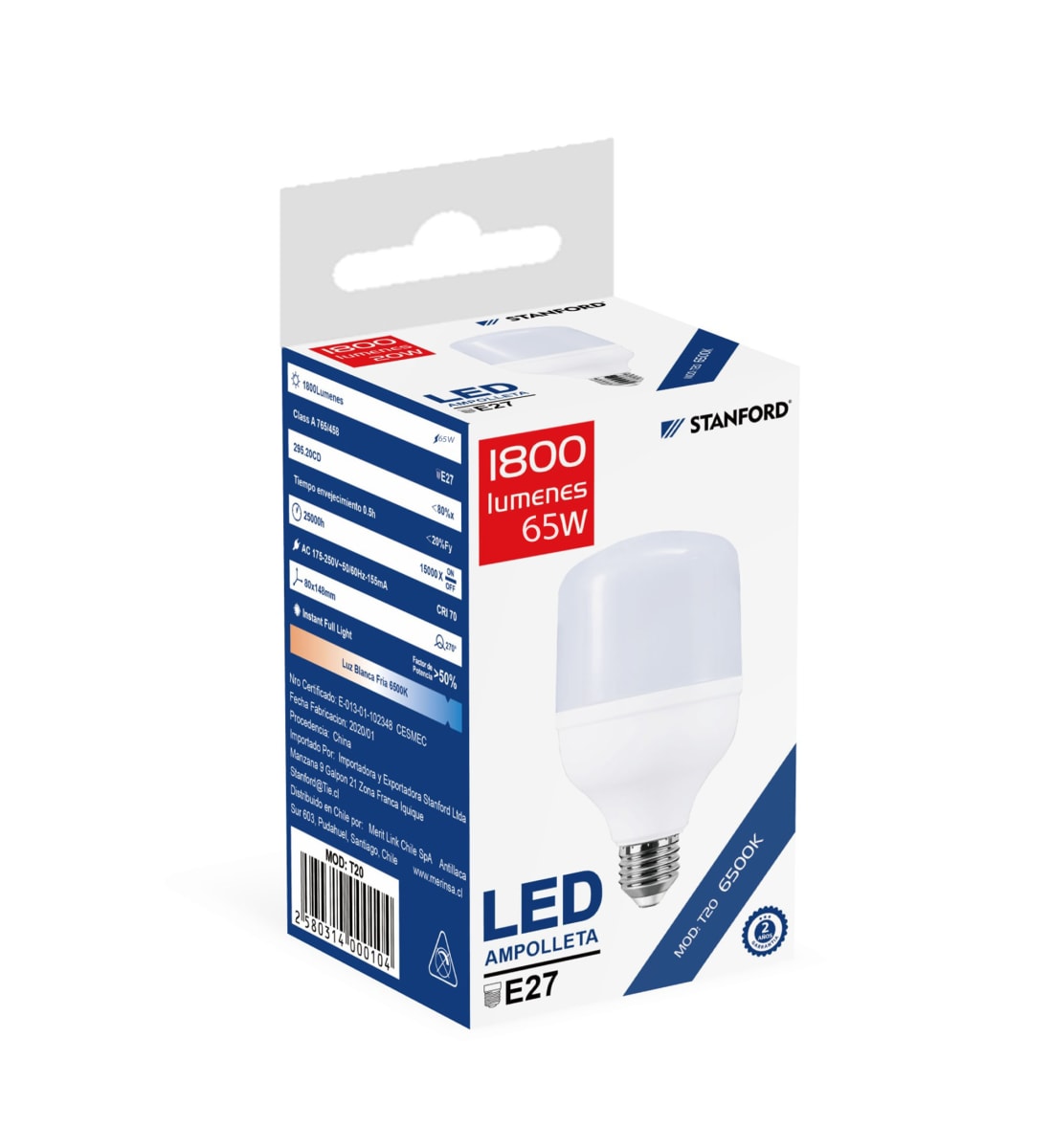 AMPOLLETA LED ALTA POTENCIA E27 STANFORD2