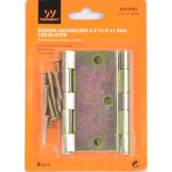 BISAGRA GALVANIZADA 2PCS UYUSTOOLS3