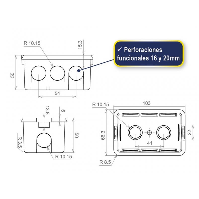 CAJA ELECTRICA LOZA CON OREJA METALICA1