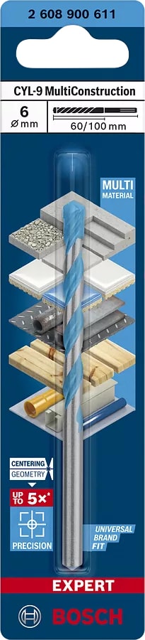 BROCA BOSCH EXPERT CYL-9 MULTICONSTRUCCION 0