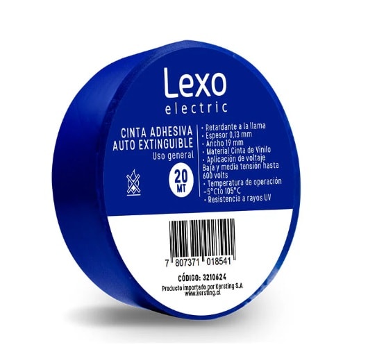 CINTA AISLANTE PVC AZUL 19MM LEXO2