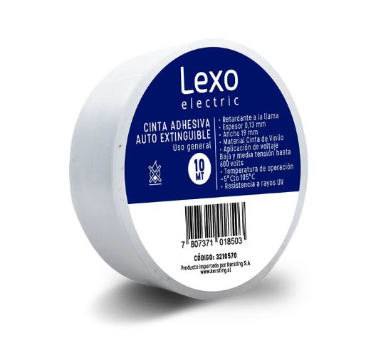 CINTA AISLANTE PVC BLANCA 19MM LEXO2