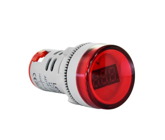 LUZ PILOTO ROJA CON VOLTIMETRO 60-500VAC LEXO2