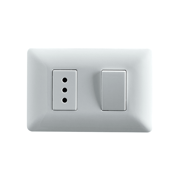 INTERRUPTOR EMBUTIDO SIMPLE + TOMACORRIENTE 10A STANFORD 0