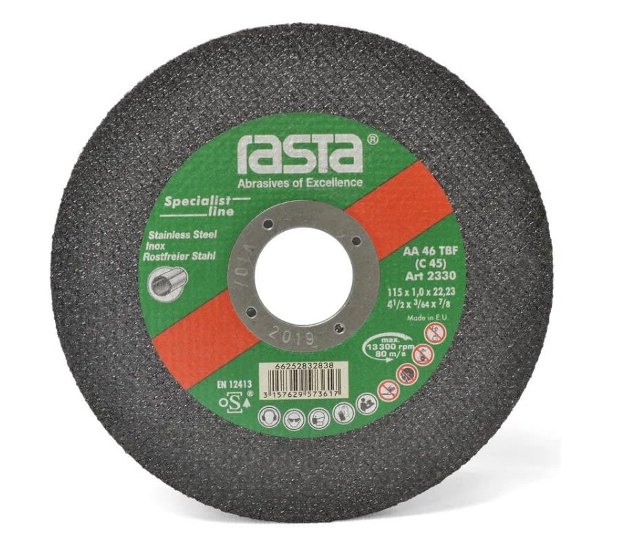 DISCO DE CORTE RASTA METAL/INOX 0