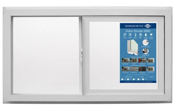 VENTANA PVC VIDRIO SIMPLE CORREDERA ADVANCE BLANCO2