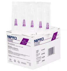 Aguja Hipodérmica 24G x 1, Nipro Caja x 100 Unidades