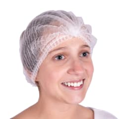 Gorro desechable tipo clip blanco Bolsa x 100 unidades