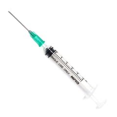 Jeringa 5cc con aguja 21Gx1½, Luer Lock, Nipro Caja x 100 Unidades