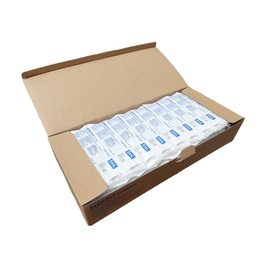 Jeringa 5cc con aguja 21Gx1½, Luer Lock, Nipro Caja x 100 Unidades2