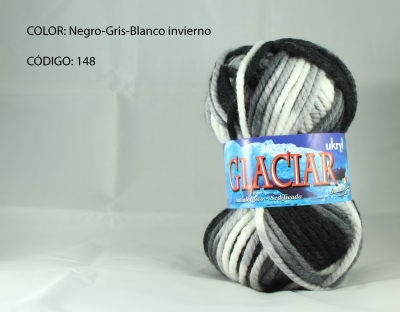LANA GLACIAL UKRYL NEGRO MIX 148