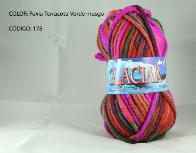 LANA GLACIAL UKRYL VERDE OSCURO MIX 178