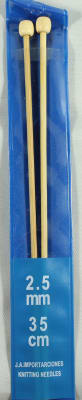 PALILLO BAMBU RECTO 35 CM N° 2.5