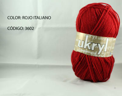 LANA UKRYL INVIERNO ROJO ITALIANO 3602