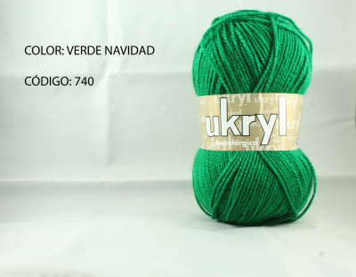 LANA UKRYL INVIERNO VERDE NAVIDAD 740