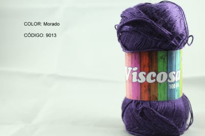 HILO VISCOSA PETUNIA MORADO OSCURO MADEJA 100 GR