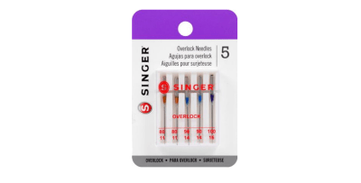 SET AGUJAS MAQUINA SINGER PARA OVERLOCK 5 UNIDADES