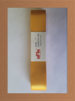 CINTA SATIN 2.5 CM COLOR AMARILLO ORO