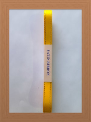 CINTA SATIN BORDE DORADO 1 CM AMARILLO ORO
