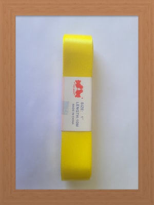 CINTA SATIN 2.5 CM COLOR AMARILLO