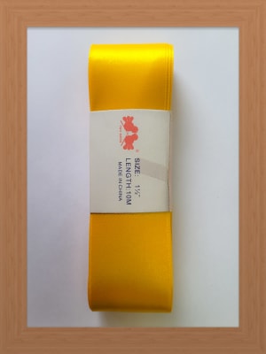 CINTA SATIN 4 CM COLOR AMARILLO