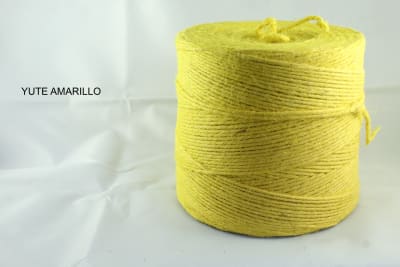 CORDON YUTE 2 MM AMARILLO CONO 1 KILO