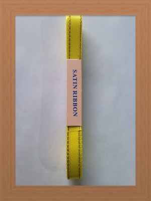 CINTA SATIN BORDE DORADO 1 CM AMARILLO