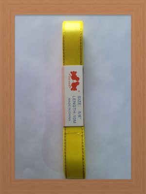 CINTA SATIN BORDE DORADO 1.5 CM AMARILLO