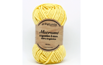 ALGODÓN MACRAME 3 MM AMARILLO SUAVE 60071
