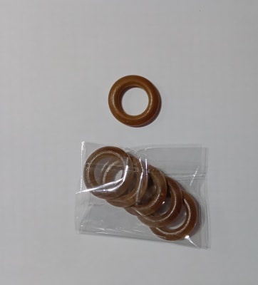 ARGOLLAS MADERA 3 CM COLOR CAFE 5 UNIDADES