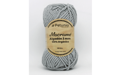 ALGODON MACRAME 3 MM  GRIS 6023