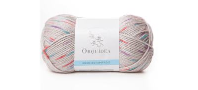 LANA BEBE ESTAMPADO ORQUIDEA GRIS 091