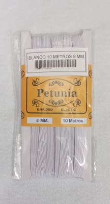 PIEZA ELASTICO BLANCO 10 METROS 8 MM