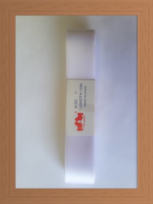 CINTA SATIN 2.5 CM COLOR BLANCO