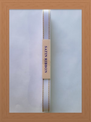 CINTA SATIN BORDE DORADO 1 CM BLANCO