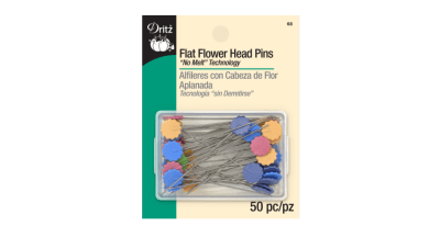 CAJA ALFILERES PLANOS CABEZA DE FLOR MARCA DRITZ