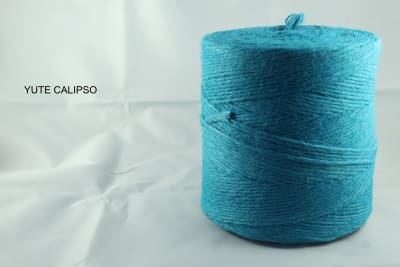 CORDON YUTE 2 MM TURQUESA CONO 1 KILO
