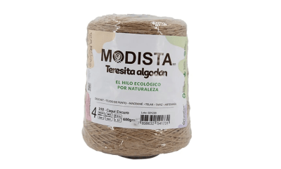 ALGODÓN MODISTA CAQUI OSCURO CONO 600 GR