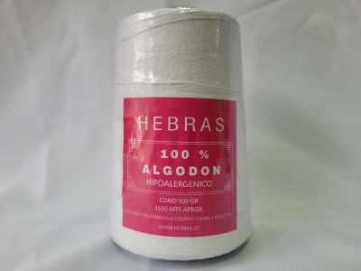 CONO ALGODON 500 GR COLOR BLANCO