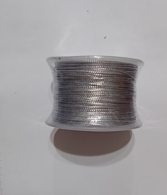 CORDON LUREX 1,5 MM PLATEADO 100 METROS