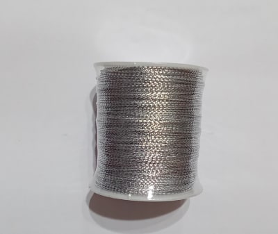 CORDON LUREX 1 MM PLATEADO 100 METROS