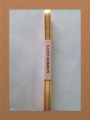 CINTA SATIN BORDE DORADO 0.7 CM DAMASCO