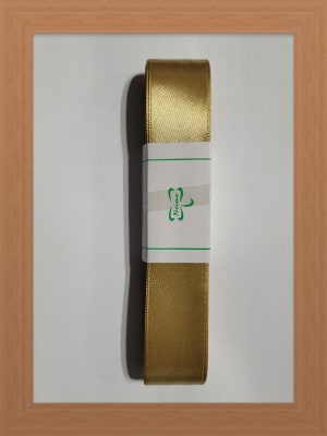 CINTA SATIN 2.5 CM COLOR DORADO OSCURO1